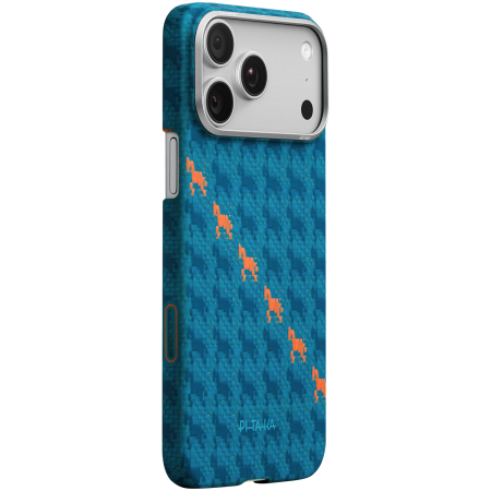 Carcase Pitaka - Husa Pitaka iPhone 17 Pro Max, Edge Case, Indigo, PitaTap™, MagSafe, Ultra Slim
