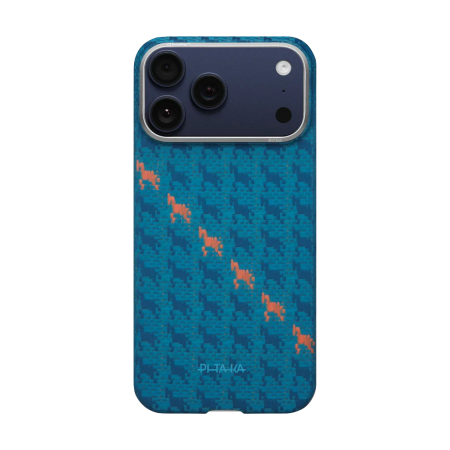Husa Pitaka iPhone 17 Pro, Edge Case, Indigo, PitaTap™, MagSafe, Ultra Slim [8]