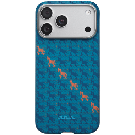 Husa Pitaka iPhone 17 Pro, Edge Case, Indigo, PitaTap™, MagSafe, Ultra Slim [1]