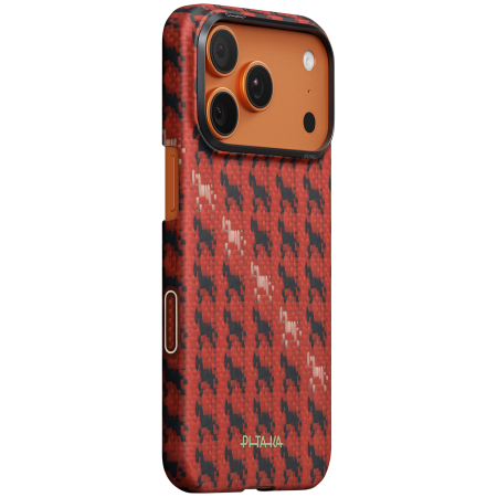 Carcase Pitaka - Husa Pitaka iPhone 17 Pro Max, Edge Case, Maroon, PitaTap™, MagSafe, Ultra Slim