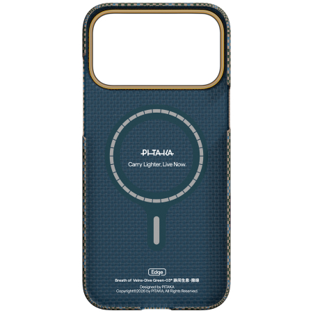 Husa Pitaka iPhone 17 Pro, Edge Case, Dive Green, PitaTap™, MagSafe, Ultra Slim [2]