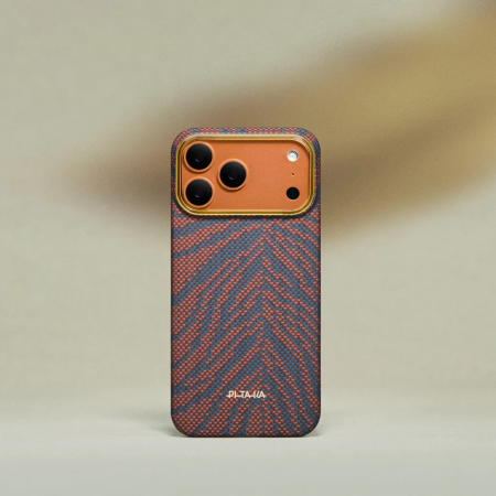 Husa Pitaka iPhone 17 Pro, Edge Case, Burning Orange, PitaTap™, MagSafe, Ultra Slim [10]