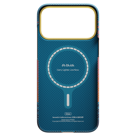 Husa Pitaka iPhone 17 Pro, Edge Case, Offline Waves 04*, California Dream, PitaTap™, MagSafe, Ultra Slim [2]