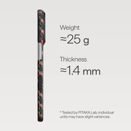 Husa Pitaka iPhone 17 Pro, Edge Case, Ebony, PitaTap™, MagSafe, Ultra Slim [7]