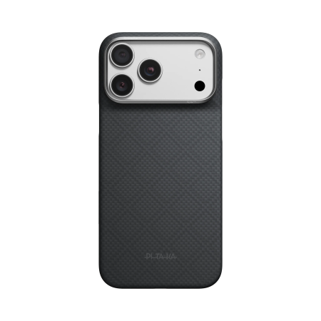 Husa Pitaka iPhone 18 Pro/ 17 Pro, Edge Case, Argyle, PitaTap™, MagSafe, Ultra Slim, Lava black [3]