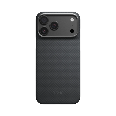 Husa Pitaka iPhone 18 Pro/ 17 Pro, Edge Case, Argyle, PitaTap™, MagSafe, Ultra Slim, Lava black [2]