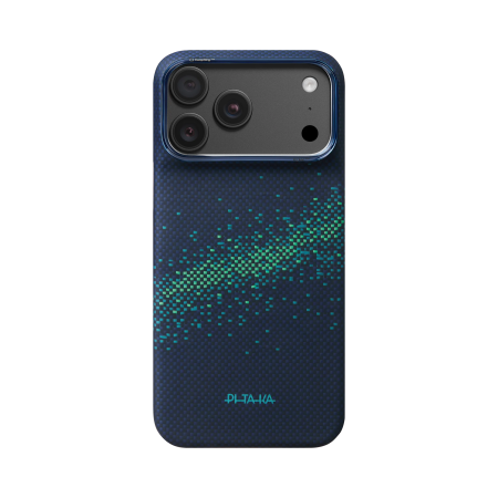 Husa Pitaka iPhone 18 Pro/ 17 Pro, Edge Case, Milky Way Galaxy 2.0, PitaTap™, MagSafe, Ultra Slim, 01* Nearfield Blue [2]