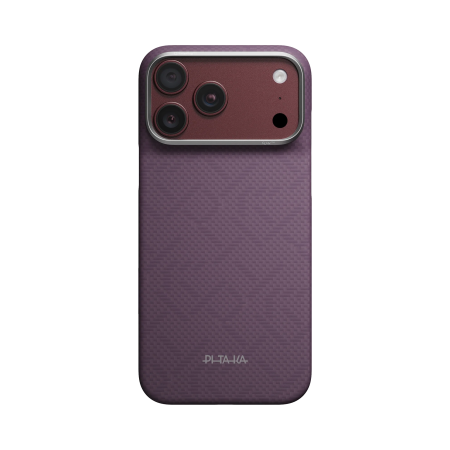 Husa Pitaka iPhone 18 Pro/ 17 Pro, Edge Case, PTK Weaving, PitaTap™, MagSafe, Ultra Slim, Charoite Purple [1]