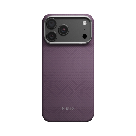 Husa Pitaka iPhone 18 Pro/ 17 Pro, Edge Case, PTK Weaving, PitaTap™, MagSafe, Ultra Slim, Charoite Purple [2]