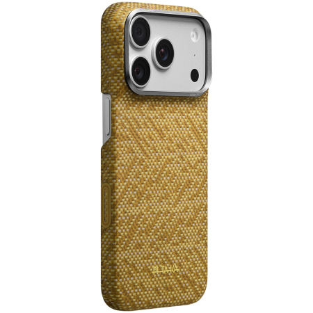 iPhone 17/17 Air/17 Pro/17Pro Max - Husa Pitaka iPhone 18 Pro/ 17 Pro, Edge Case, Wind Over Wheat, PitaTap™, MagSafe, Ultra Slim, 01* Golden Drift