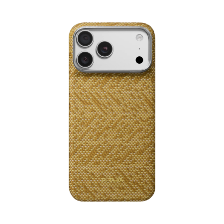 Husa Pitaka iPhone 18 Pro Max/ 17 Pro Max, Edge Case, Wind Over Wheat, PitaTap™, MagSafe, Ultra Slim, 01* Golden Drift [3]