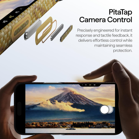 Husa Pitaka iPhone 18 Pro/ 17 Pro, Edge Case, Wind Over Wheat, PitaTap™, MagSafe, Ultra Slim, 01* Golden Drift [13]