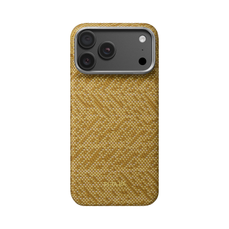 Husa Pitaka iPhone 18 Pro/ 17 Pro, Edge Case, Wind Over Wheat, PitaTap™, MagSafe, Ultra Slim, 01* Golden Drift [2]