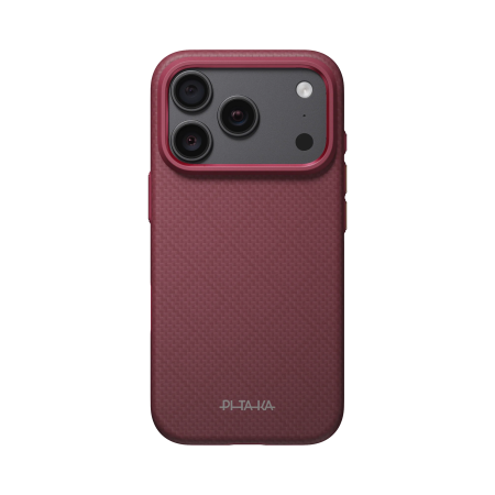 Husa Pitaka iPhone 18 Pro/ 17 Pro, UltraGuard, Argyle, MagSafe, Protectie antisoc, Summa, Burgundy [2]
