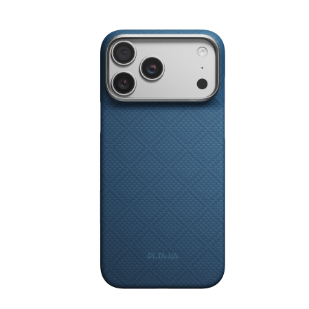 Husa Pitaka iPhone 18 Pro, Edge Case, Argyle, PitaTap™, MagSafe, Ultra Slim, Abyss Blue [1]