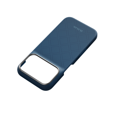 Husa Pitaka iPhone 18 Pro Max, Edge Case, Argyle, PitaTap™, MagSafe, Ultra Slim, Abyss Blue [4]
