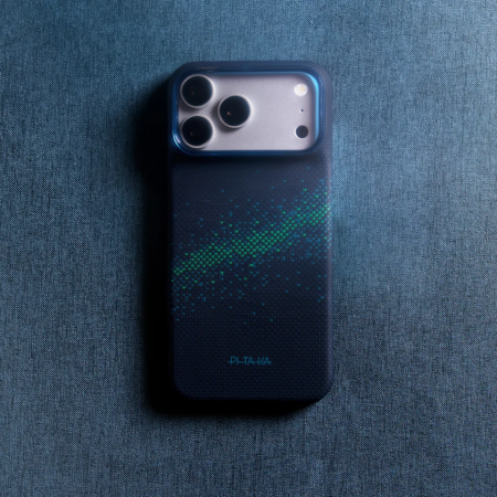 Husa Pitaka iPhone 18 Pro, Edge Case, Milky Way Galaxy 2.0, PitaTap™, MagSafe, Ultra Slim, 01* Nearfield Blue [9]