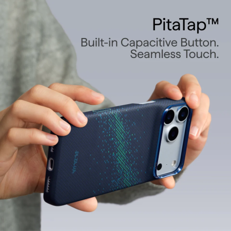 Husa Pitaka iPhone 18 Pro, Edge Case, Milky Way Galaxy 2.0, PitaTap™, MagSafe, Ultra Slim, 01* Nearfield Blue [4]