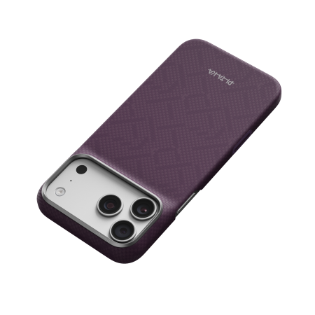 Husa Pitaka iPhone 18 Pro Max, Edge Case, PTK Weaving, PitaTap™, MagSafe, Ultra Slim, Charoite Purple [6]