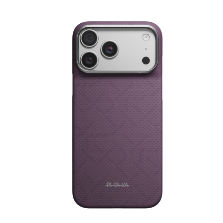 Husa Pitaka iPhone 18 Pro, Edge Case, PTK Weaving, PitaTap™, MagSafe, Ultra Slim, Charoite Purple [1]