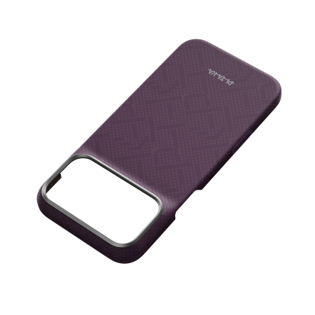 Husa Pitaka iPhone 18 Pro, Edge Case, PTK Weaving, PitaTap™, MagSafe, Ultra Slim, Charoite Purple [5]