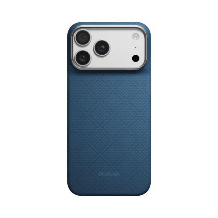 Husa Pitaka iPhone 18 Pro Max/ 17 Pro Max, Edge Case, Argyle, PitaTap™, MagSafe, Ultra Slim, Abyss Blue [3]