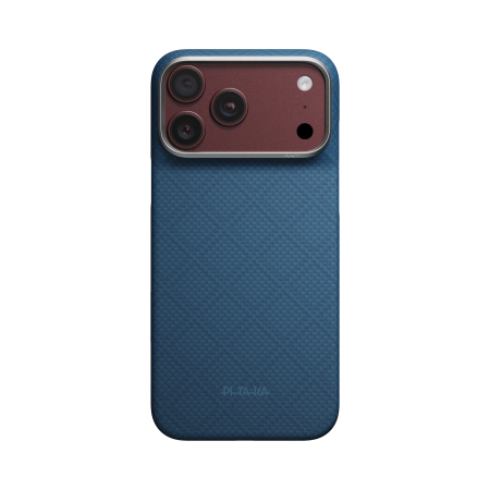 Husa Pitaka iPhone 18 Pro Max/ 17 Pro Max, Edge Case, Argyle, PitaTap™, MagSafe, Ultra Slim, Abyss Blue [1]