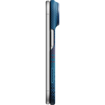 Husa Pitaka iPhone Duo, Edge Case, Moonrise, PitaTap™, MagSafe, Ultra Slim, 01* Midnight [9]
