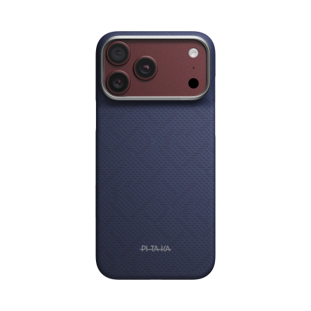 Husa Pitaka iPhone 18 Pro Max/ 17 Pro Max, Edge Case, PTK Weaving, PitaTap™, MagSafe, Ultra Slim, Sapphire Blue [1]