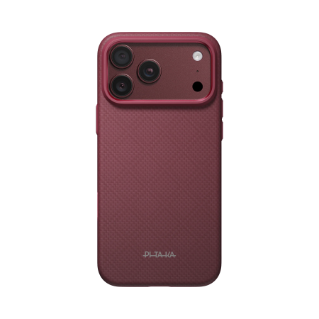 Husa Pitaka iPhone 18 Pro Max/ 17 Pro Max, UltraGuard, Argyle, MagSafe, Protectie antisoc, Summa, Burgundy [1]