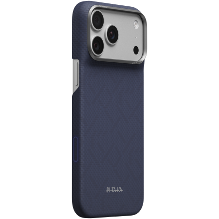 iPhone 18 Pro/ 18 Pro Max - Husa Pitaka iPhone 18 Pro, Edge Case, PTK Weaving, PitaTap™, MagSafe, Ultra Slim, Sapphire Blue