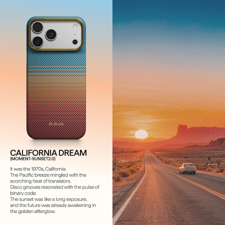 Husa Pitaka iPhone 18 Pro Max, Edge Case, California Dream, PitaTap™, MagSafe, Ultra Slim, 01* Open Highway [11]