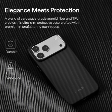 Husa Pitaka iPhone 18 Pro Max, Summa, UltraGuard, MagSafe, Protectie antisoc, Summa, Negru/ Gri [14]