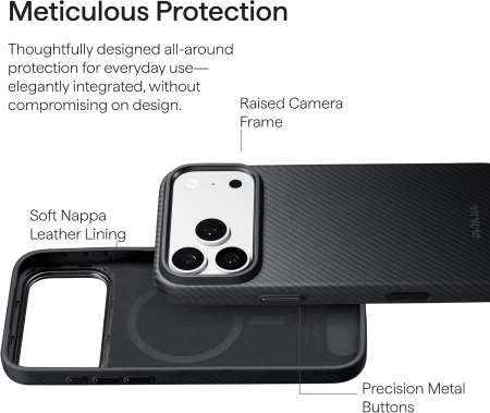 Husa Pitaka iPhone 18 Pro Max, Summa, UltraGuard, MagSafe, Protectie antisoc, Summa, Negru/ Gri [11]