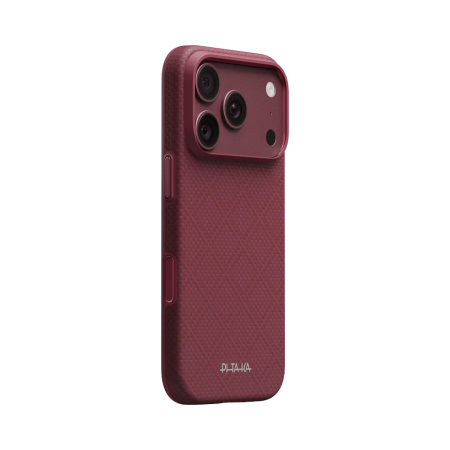 Husa Pitaka iPhone 18 Pro, UltraGuard, Argyle, MagSafe, Protectie antisoc, Summa, Burgundy [1]