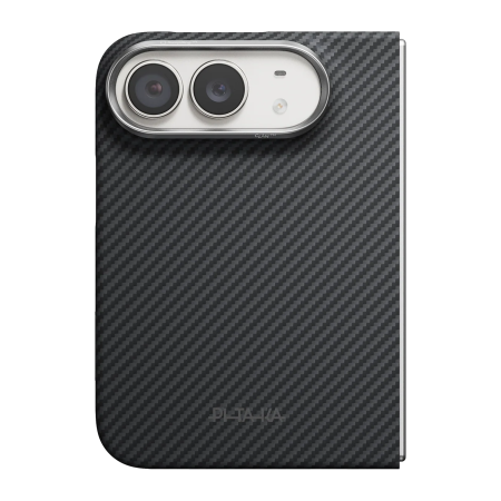 Husa Pitaka iPhone Duo, Edge Case, Classic, PitaTap™, MagSafe, Ultra Slim, Negru/Gri [4]