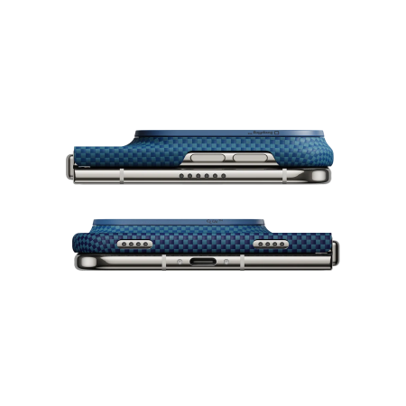 Husa Pitaka iPhone Duo, Edge Case, Moonrise, PitaTap™, MagSafe, Ultra Slim, 01* Midnight [6]