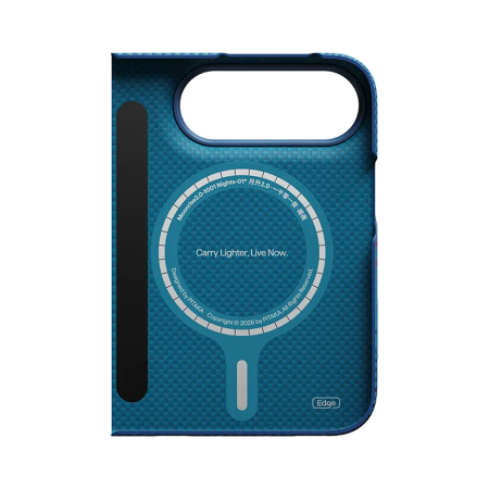 Husa Pitaka iPhone Duo, Edge Case, Moonrise, PitaTap™, MagSafe, Ultra Slim, 01* Midnight [12]