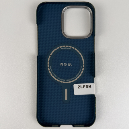 [Outlet] Husa PITAKA MagEZ Case 5 Monogram din Fibra de Aramida 600D, pentru iPhone 16 Pro Max, Auriu/Verde, Ultra Slim, Compatibila MagSafe [4]