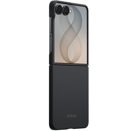 Galaxy Z Flip8 - Husa Pitaka Samsung Z Flip8, Edge Case, MagSafe, Ultra Slim, Negru/Gri