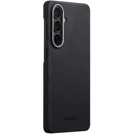 Galaxy S26/S26 Plus/S26 Ultra - Husa Samsung S26 Plus Pitaka, MagEZ 600D, Edge Case, Aaron Button, MagSafe, Aramida, Negru/Gri