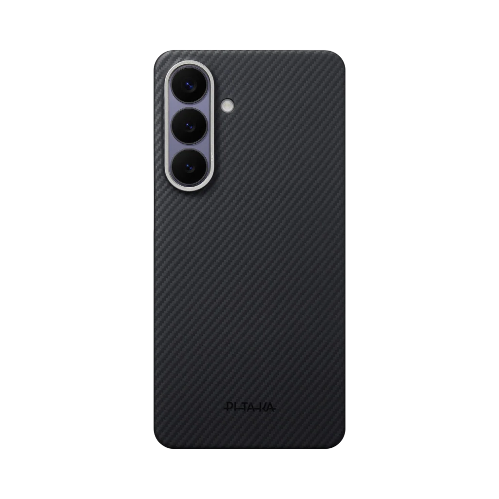 Husa Samsung S26 Pitaka, MagEZ 600D, Edge Case, Aaron Button, MagSafe, Aramida, Negru/Gri [1]