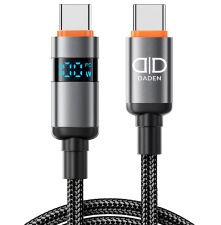 Incarcator 45W Turbo Fast Charge GaN cu Afisaj Digital TFT DaDen, Cablu Type C Inclus, 1x USB Type-C, Incarcare Rapida Power Delivery PD 3.2 AVS, Monitorizare Putere si Temperatura, Protectie Intelige [2]