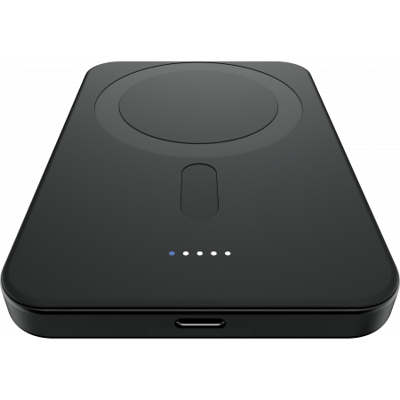 Baterie Externa Magnetica PITAKA, Magsafe, Design Ultra Subtire, 15W Wireless, 5000mAh, Negru/Gri [5]