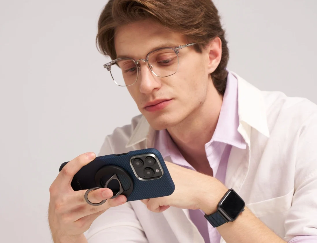 MagEZ Grip 3 Glints of Gold, Suport magnetic pentru telefon cu inel de prindere, Lucid Blue [7]