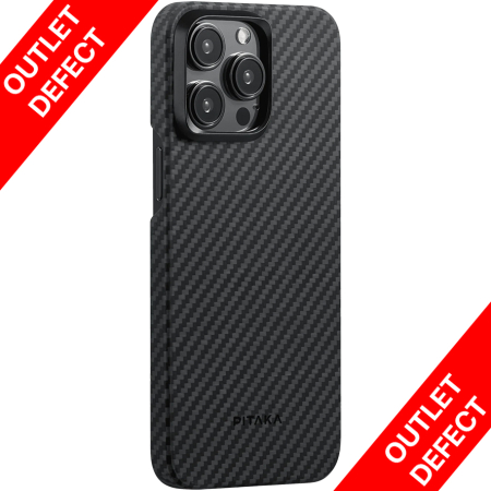 Outlet - [Outlet] Husa MagEZ 4 Pitaka, Aramida 1500D iPhone 15 Pro Negru/Gri MagSafe