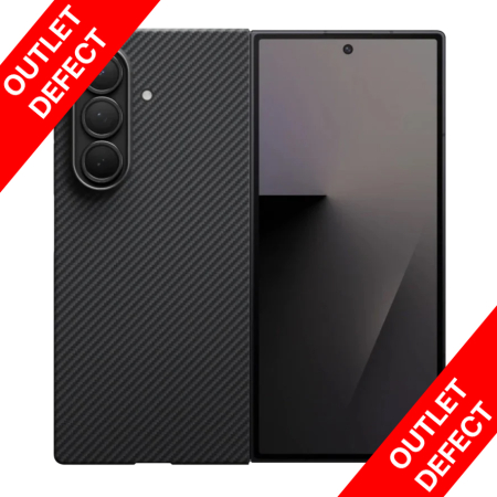 Outlet - [Outlet] Husa MagEZ 6 Pitaka 600D, Aramida Samsung Z Fold 7, Negru/Gri, Ultra Slim