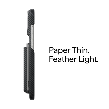 Portofel PITAKA Carry MagMod Stand Wallet, MagSafe, Stand Reglabil 0-120°, Fibra de Aramida, Negru/Gri (Twill) [7]