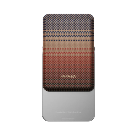 Portofel PITAKA Carry MagMod Stand Wallet, MagSafe, Stand Reglabil 0-120°, Fibra de Aramida, Sunset [2]