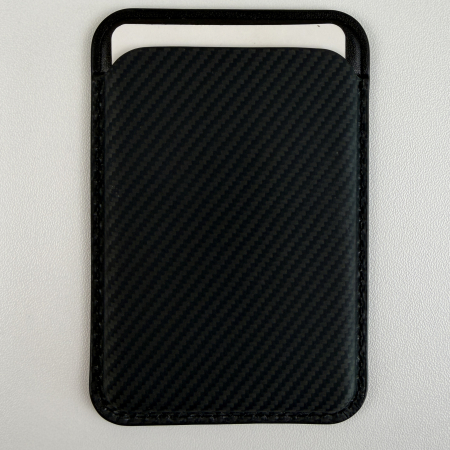 [Outlet] Portofel Pitaka cu MagSafe, MagEZ Woven Negru/Gri din fibra de aramida [1]